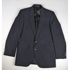 Edgeworth Vintage Men's Blazer Size 42L Blue Pinstripe Suit Jacket Sport Coat